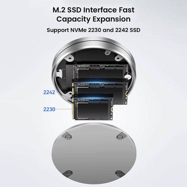 EAGET - SE980 Magnetic 2230 2242 M.2 NVMe SSD Enclosure - 2