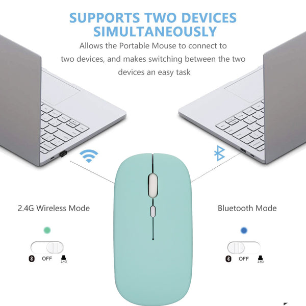 TECPHILE - SM01 Dual Mode Wireless Mouse (Bluetooth + USB) - 13