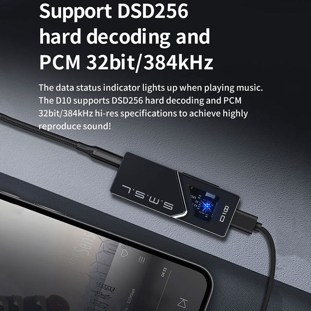 SMSL D10 Portable DAC & Amp DSD256