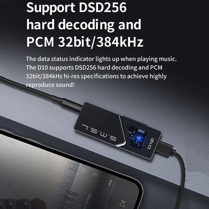 SMSL D10 Portable DAC & Amp DSD256