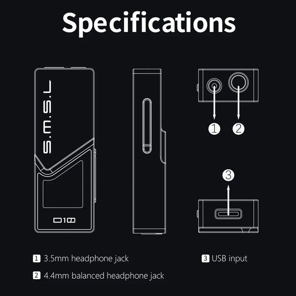 S.M.S.L – D10 Hi-Res Portable DAC & Amp - 8