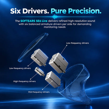 SOFTEARS - SE6 Live 6 Balanced Armature Driver IEMs