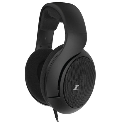 Left-side view of Sennheiser HD 560S headphones with soft ear padding and open-back design for accurate and natural sound reproduction.