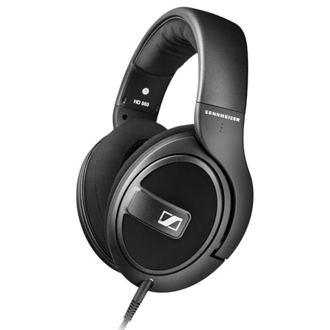 Sennheiser HD 569 Closed-Back Over-Ear Headphones with padded earcups and wired connection, ideal for immersive audio in home or studio use.