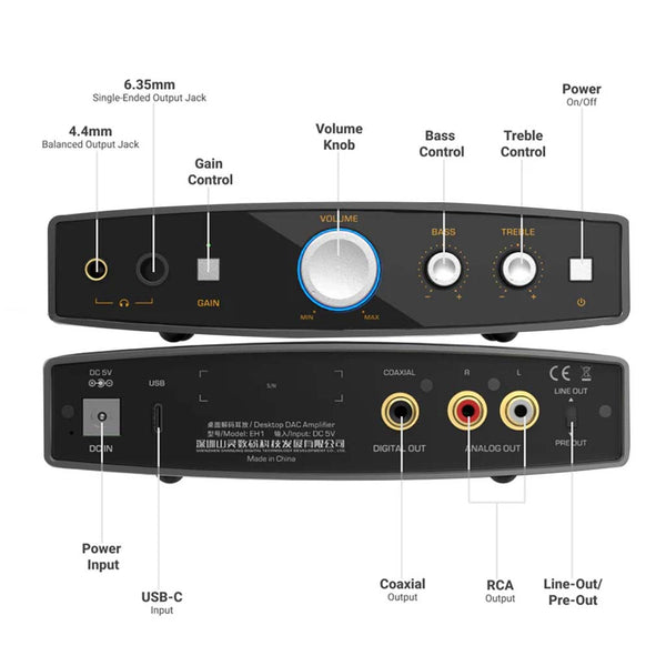 SHANLING - EH1 Desktop DAC and Headphone Amplifier - 16