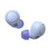 Sony WFC700N True Wireless Earbuds in lavender color with soft silicone tips, offering stylish design and premium audio performance.