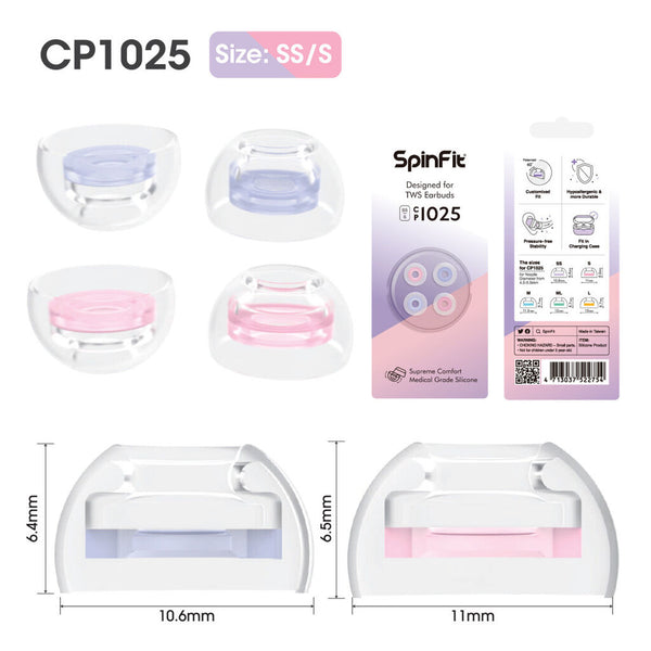 SpinFit - CP1025 Silicone Eartips for TWS - 40