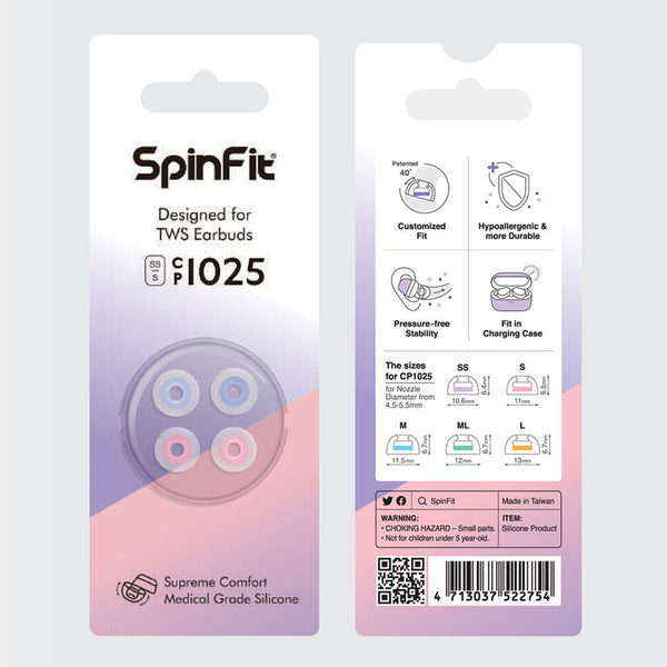 SpinFit - CP1025 Silicone Eartips for TWS - 41