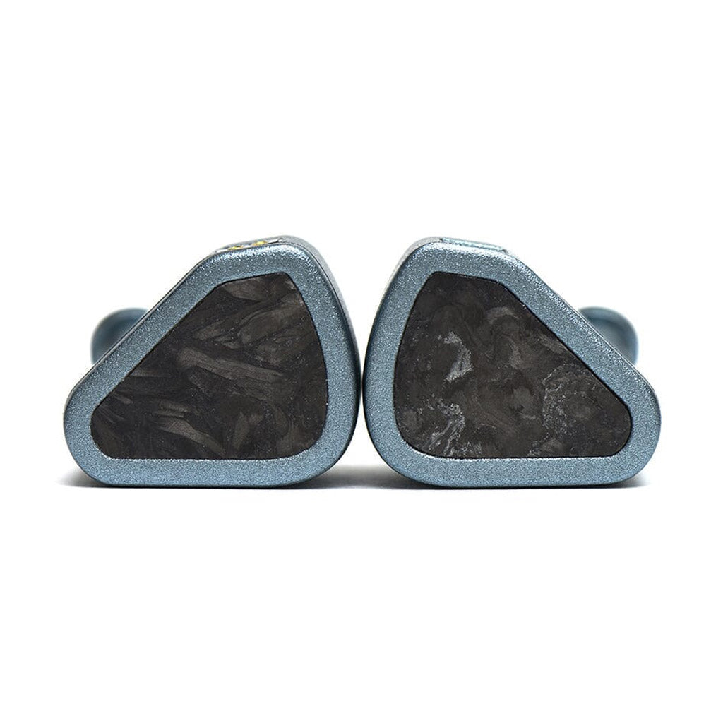 SYMPHONIUM Audio- Giant IEM (Launch Edition) with icy blue housing and dark marbled faceplates, designed for premium audiophile sound.