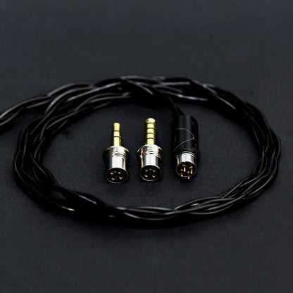 Detachable audio cable with gold-plated connectors for SYMPHONIUM Audio- Giant IEM (Launch Edition), ensuring secure and high-fidelity connection.