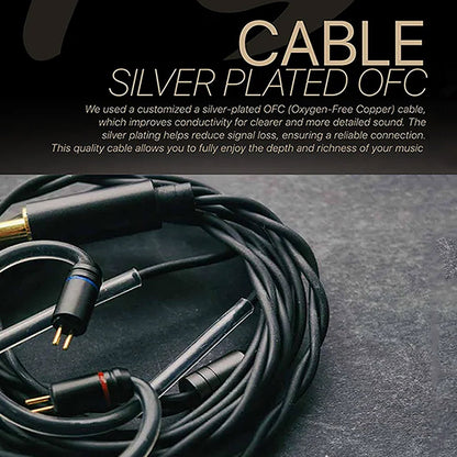 Tangzu WanrSGII 0.78 IEM Black No Mic 3.5mm silver plated ofc cable
