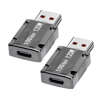 TECPHILE - 120W Type-C to USB-A Straight Adapter
