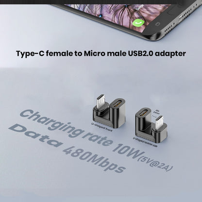 TECPHILE- U-shaped Type-C to Micro Adapter Converter