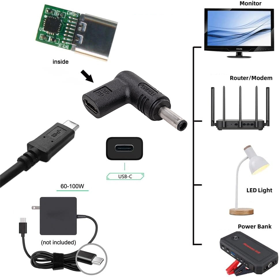 Concept-Kart-TECPHILE-100W-Type-C-Female-to-Dell-Laptop-Adapter-Black-2-_5