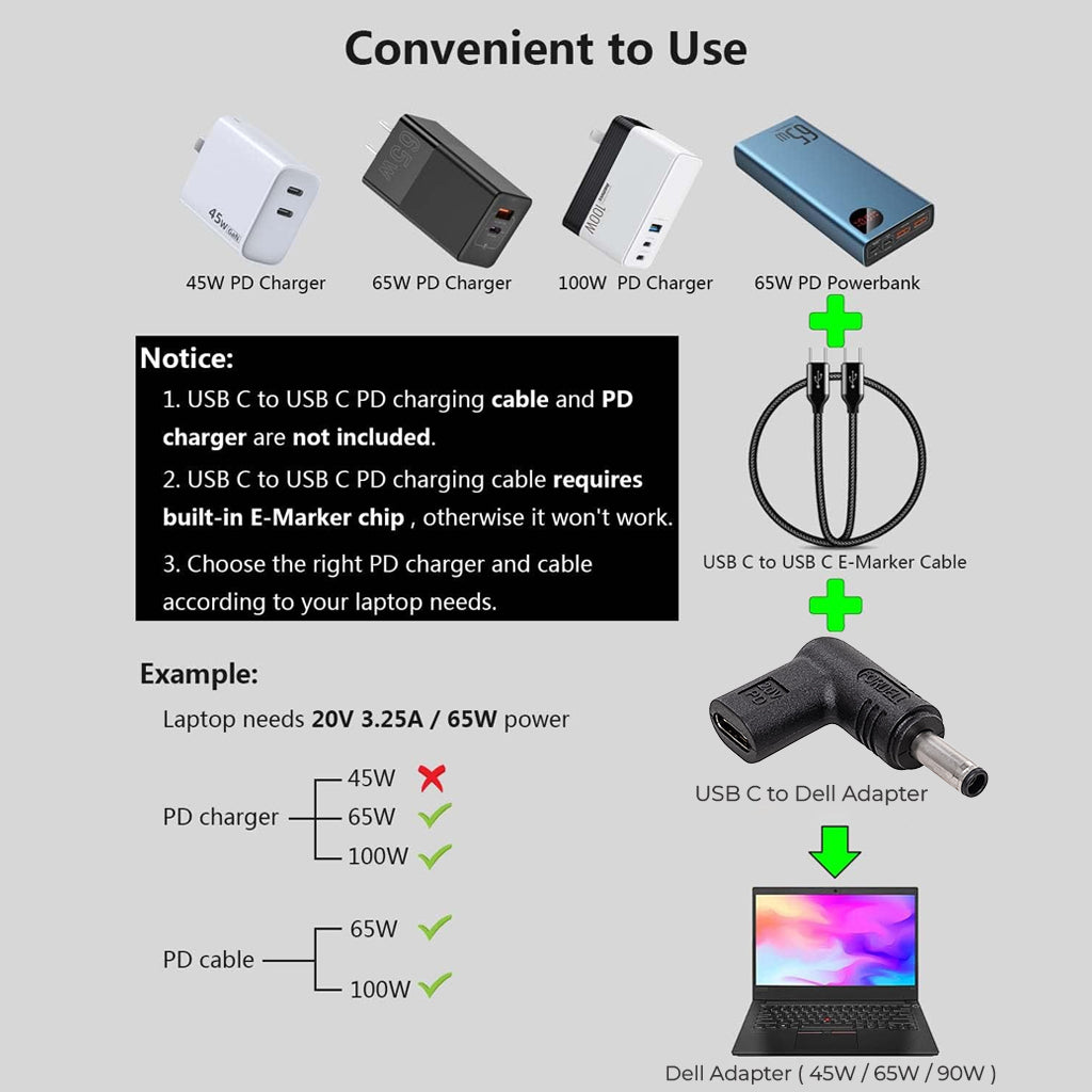 Concept-Kart-TECPHILE-100W-Type-C-Female-to-Dell-Laptop-Adapter-Black-2-_6
