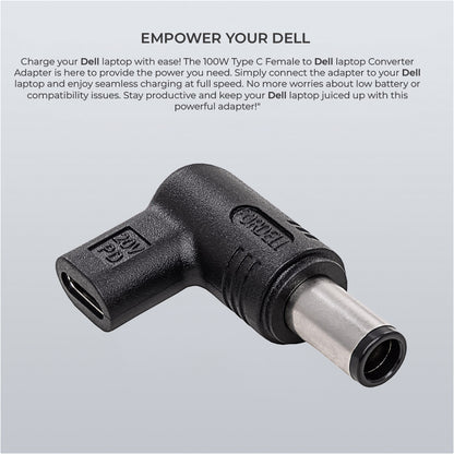 Concept-Kart-TECPHILE-100W-Type-C-Female-to-Dell-Laptop-Adapter-Black-3-_4