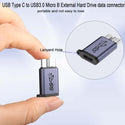 TECPHILE - 10Gbps USB-C/USB-A to Micro B Data Transfer Converter - 17
