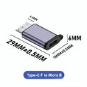 TECPHILE - 10Gbps USB-C/USB-A to Micro B Data Transfer Converter - 18