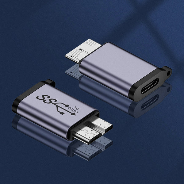 TECPHILE - 10Gbps USB-C/USB-A to Micro B Data Transfer Converter - 16