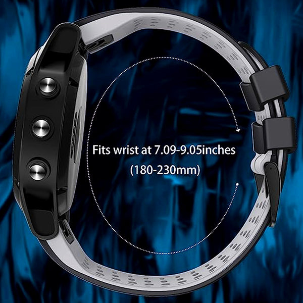 TECPHILE - 22mm Quickfit Garmin Silicon Watch Strap - 9