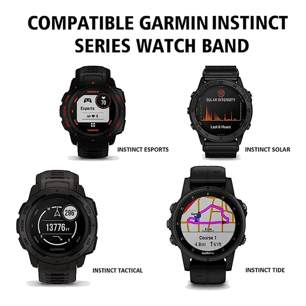 TECPHILE - 22mm Quickfit Watch Band for Garmin Instinct - 2