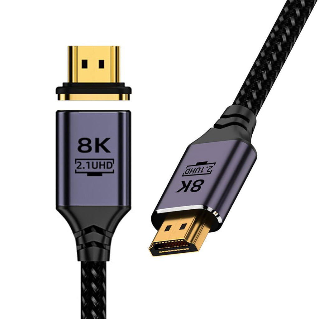 TECPHILE 8K HDMI TO HDMI Magnetic Adpater Cable Black