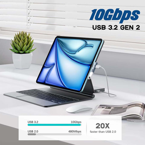 TECPHILE Adpapter 2in1 PD100W 10 GBPS USB 3.2