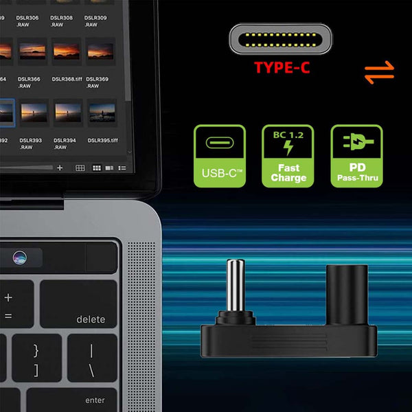 TECPHILE 4K USB C to Type C U Shaped PD Adapter - 6