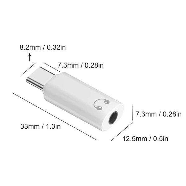 TECPHILE Type-C to 3.5mm Stereo Headphone Jack Adapter - 4