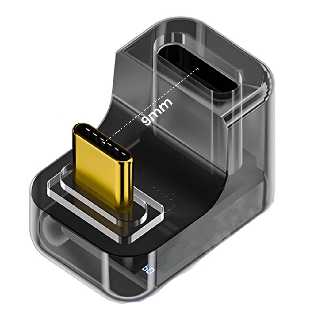 TECPHILE- 140W U shape USB4.0 to Type C Adapter with Digital Display
