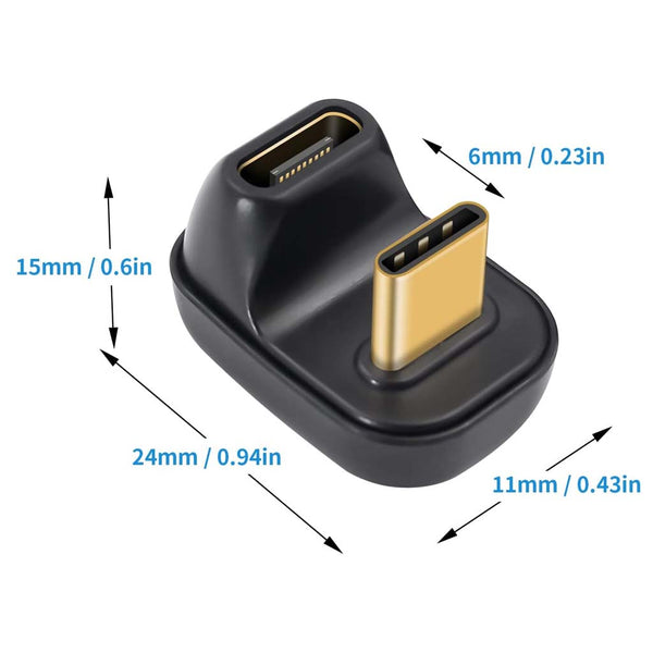 TECPHILE - 100W U-Shape Type-C to USB C Adapter - 6