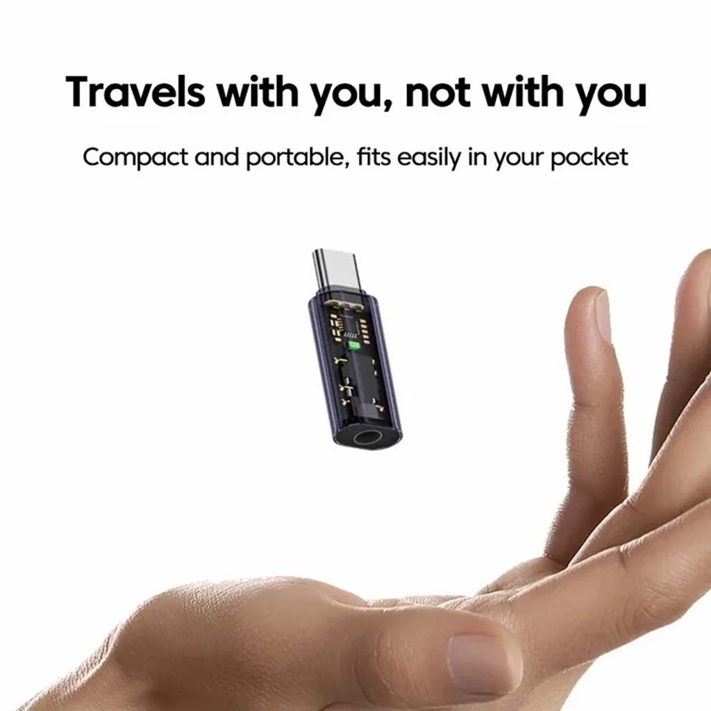 TECPHILE CA121 Display Adapter Transparent travel friendly headphone jack adapter