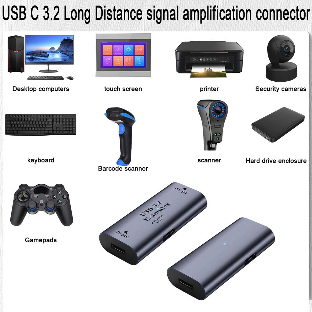 TECPHILE CA122 Hub Extender Grey long distance signal amplification