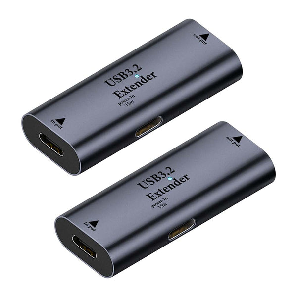 TECPHILE - Type C to USB A 3.2 Extender Adapter with 15W USB C Port - 8