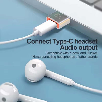 TECPHILE CA131 Adapter USB A to Type C TO headset audio output