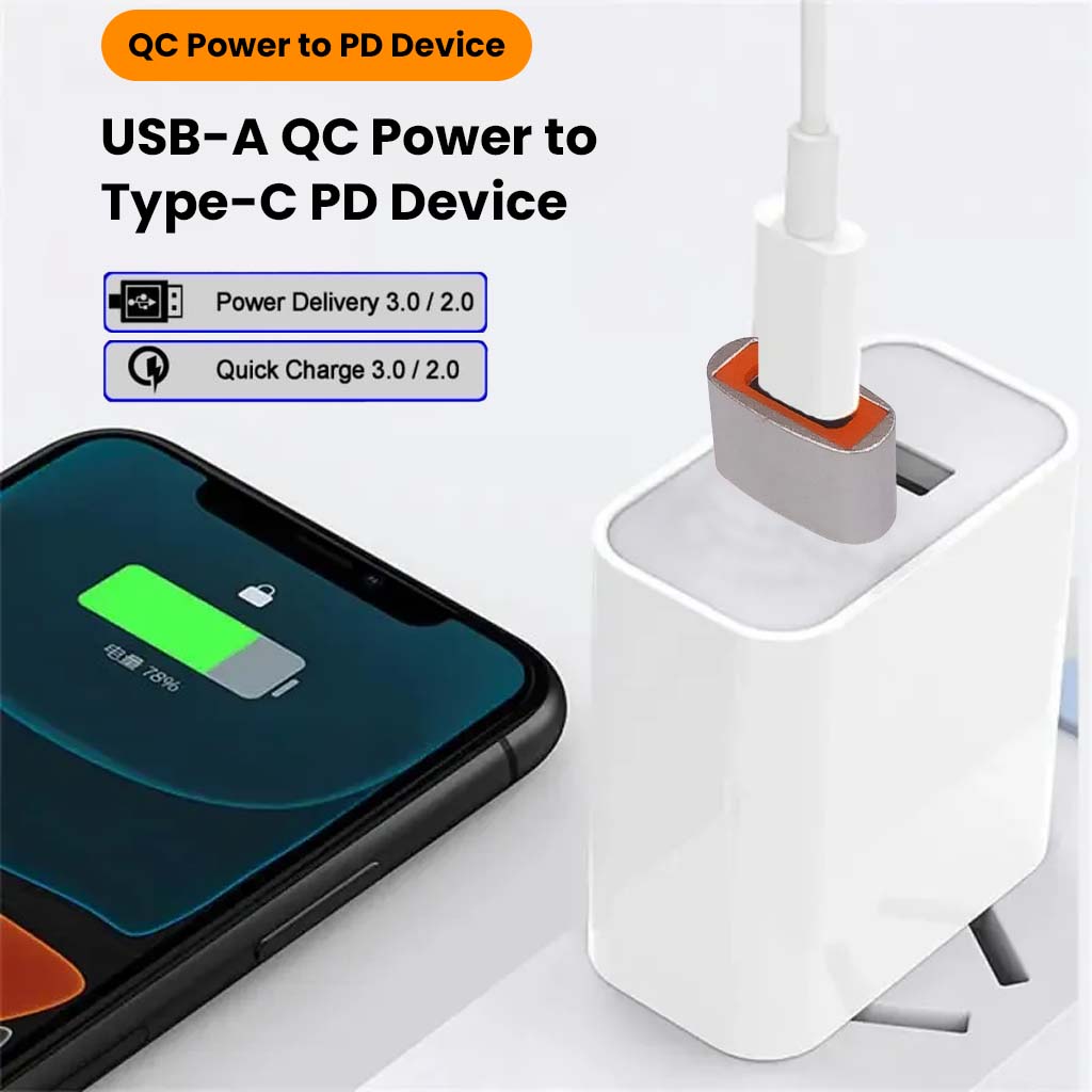 TECPHILE CA131 Adapter USB A to Type c 6A PD Device