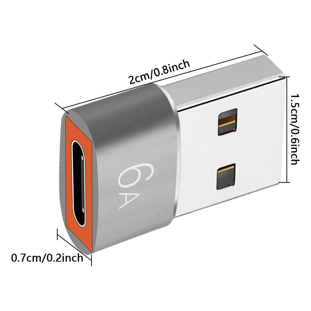 TECPHILE CA131 Adapter USB A to Type C measurments