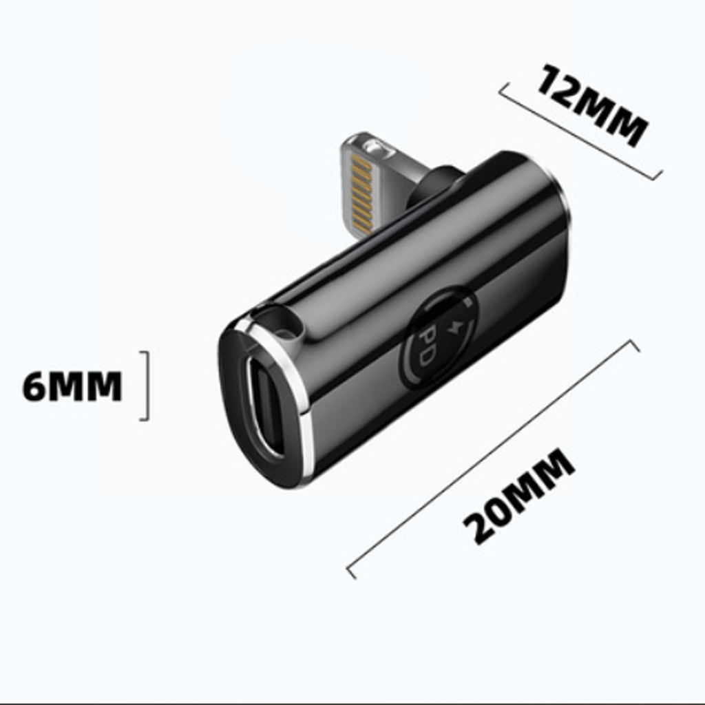 TECPHILE CA99 Lightning Adapter Black measurements