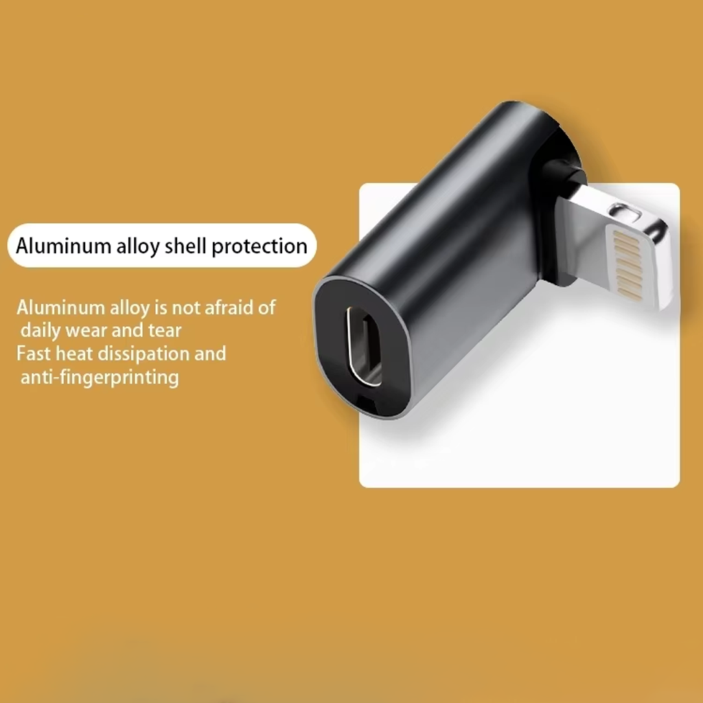TECPHILE CA99 Lightning Adapter Black aluminum alloy