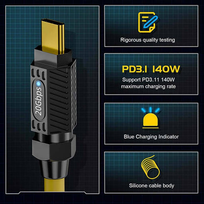 TECPHILE CC61 20cm 20gb Cbl Ylwblk CM CM 140W PD3.1