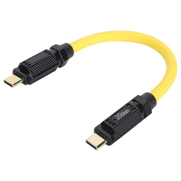 TECPHILE 140W Type-C to Type-C Straight Cable (20CM) - 1