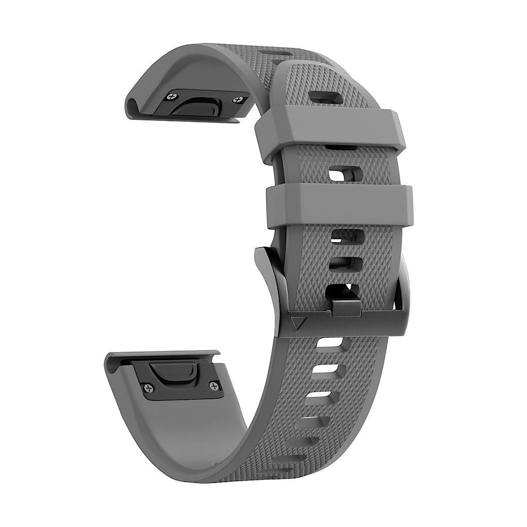 Concept-Kart-TECPHILE-Garmin-Fenix-5-Quick-Fit-22mm-Silicone-Watch-Strap-Grey_1