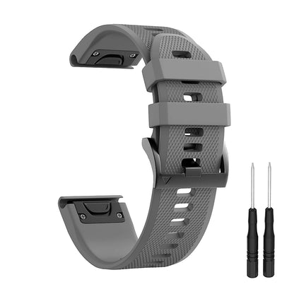 Concept-Kart-TECPHILE-Garmin-Fenix-5-Quick-Fit-22mm-Silicone-Watch-Strap-Grey_2