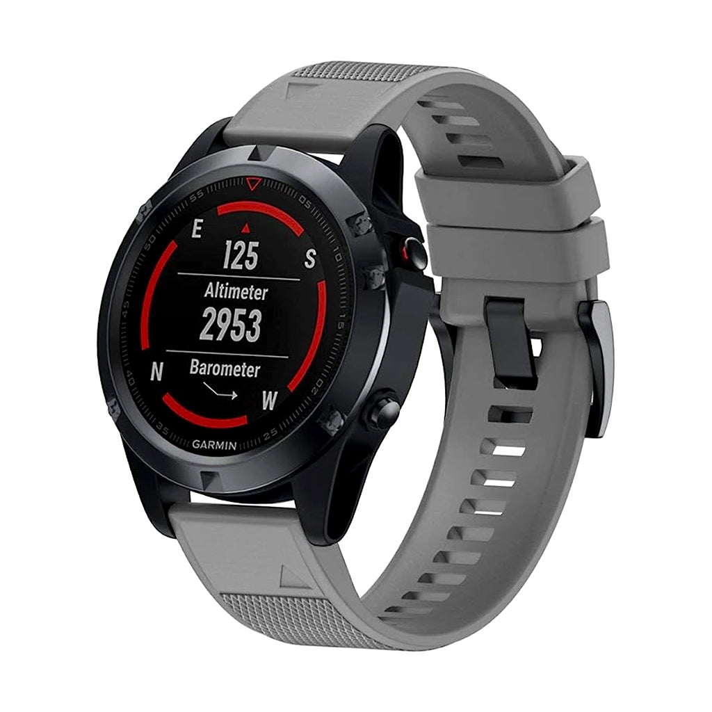 Concept-Kart-TECPHILE-Garmin-Fenix-5-Quick-Fit-22mm-Silicone-Watch-Strap-Grey_4