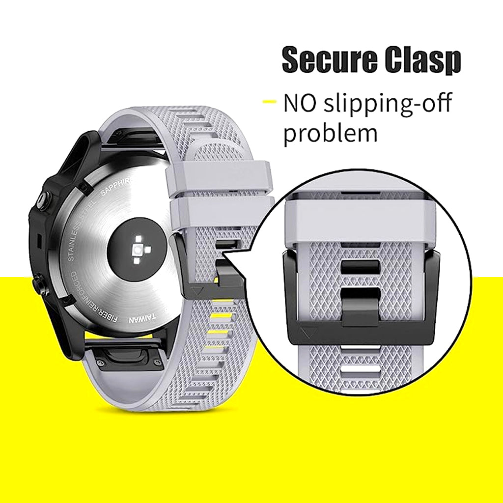 Concept-Kart-TECPHILE-Garmin-Fenix-5-Quick-Fit-22mm-Silicone-Watch-Strap-Grey_6