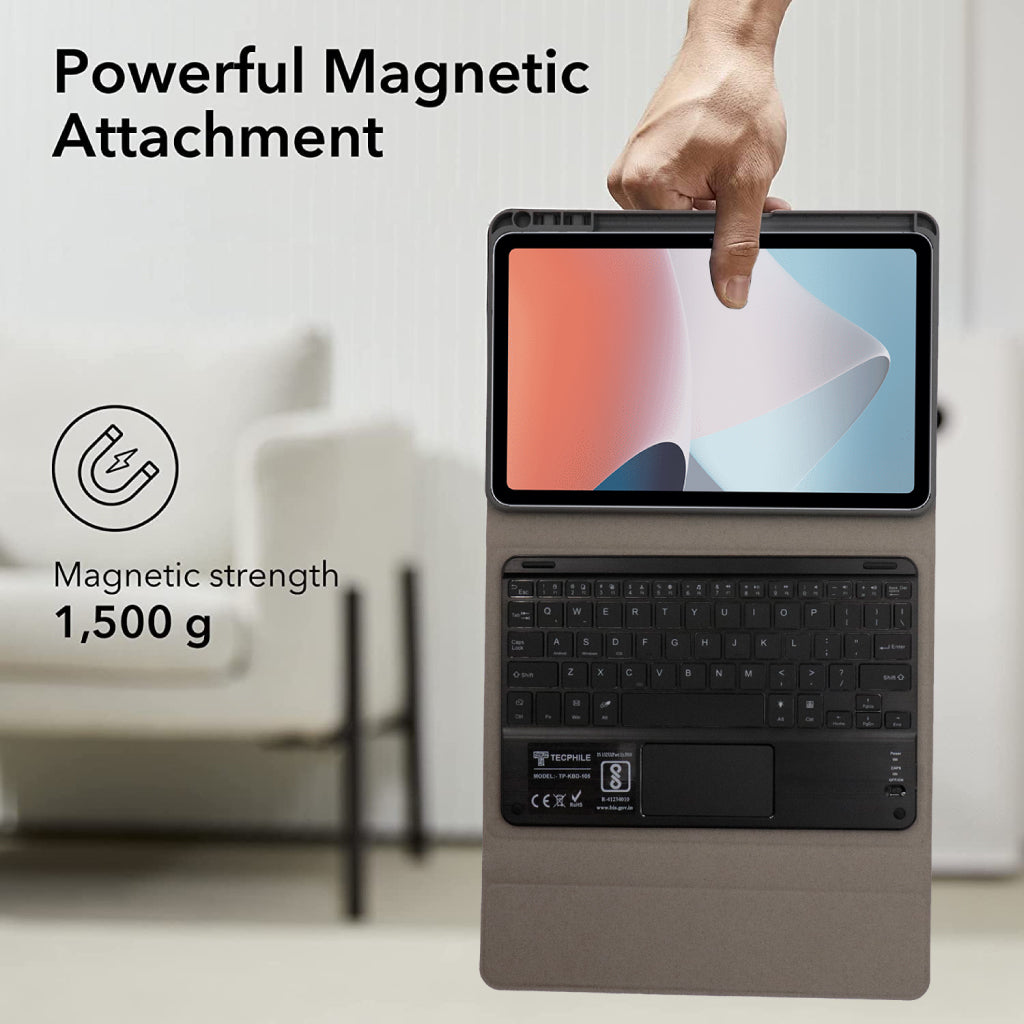 TECPHILE HKOP103T Wireless Keyboard Case for Oppo Pad Air Concept Kart