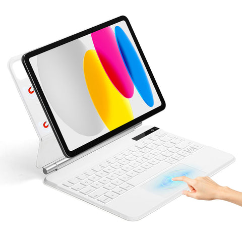 Buy white TECPHILE - P109 Magic keyboard Case for iPad