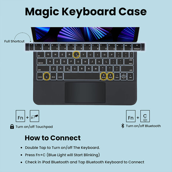 P109 Pro Magic Keyboard Case for iPad 10th Gen 2022 - 5