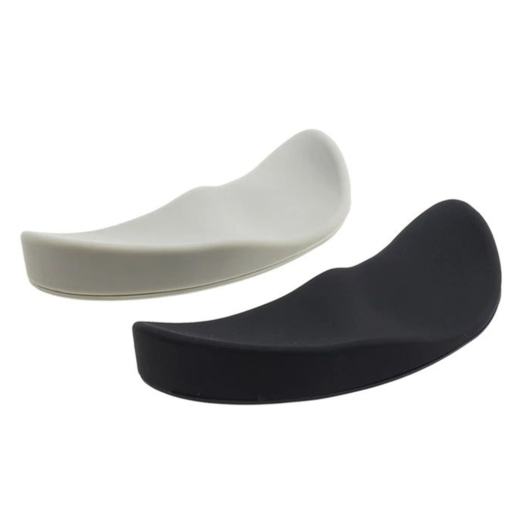 TECPHILE Wrist Support Pads in black and gray, ergonomic palm pads for right-handed users to relieve wrist fatigue during mouse use.