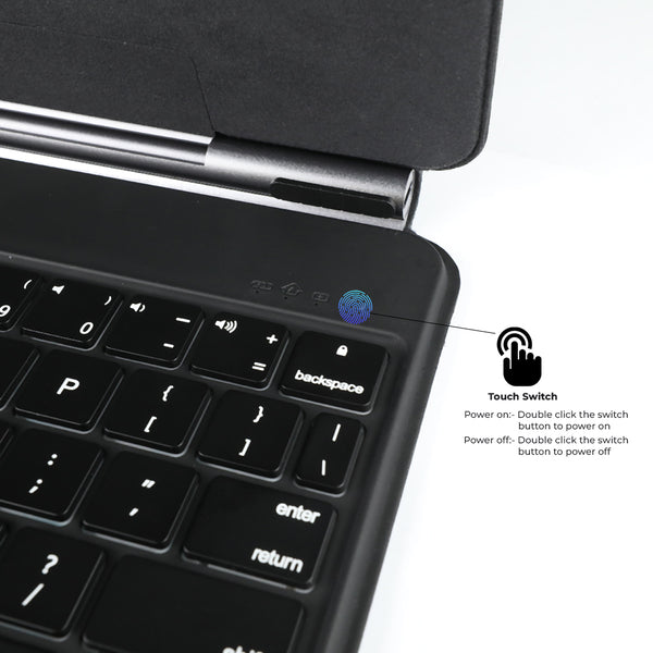 TECPHILE – P11 Magic Magnetic Keyboard Case for iPad - 7